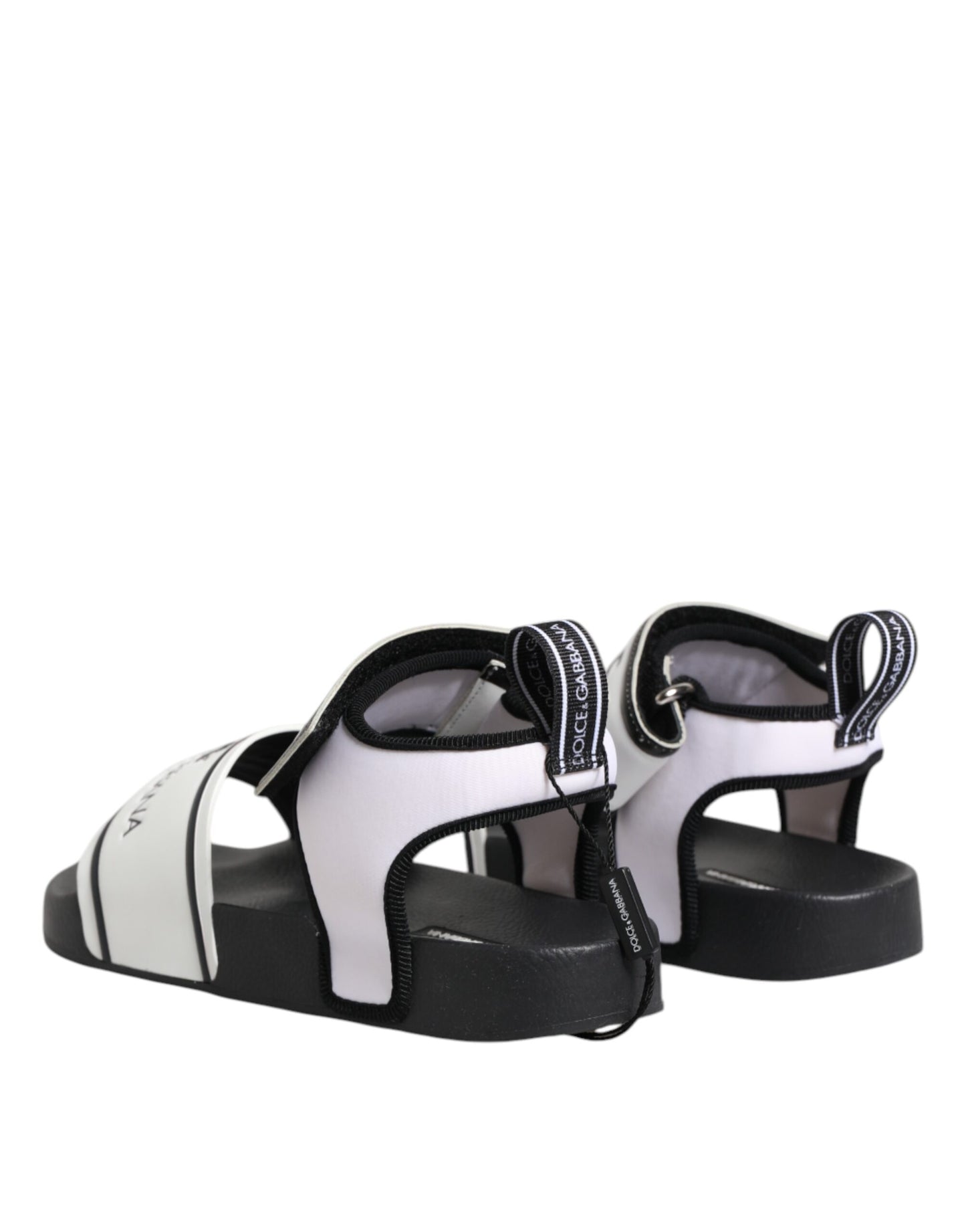 Black White DG Logo Slides Sandals Shoes