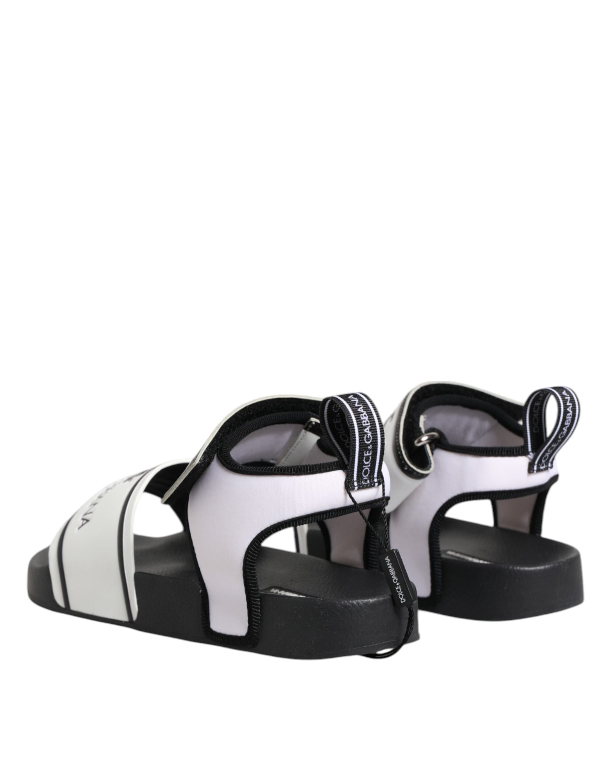 Black White DG Logo Slides Sandals Shoes