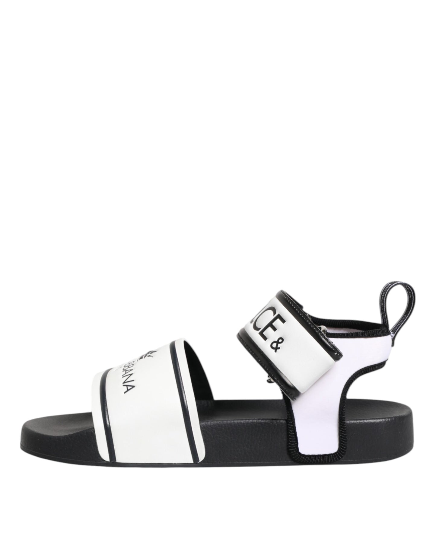 Black White DG Logo Slides Sandals Shoes