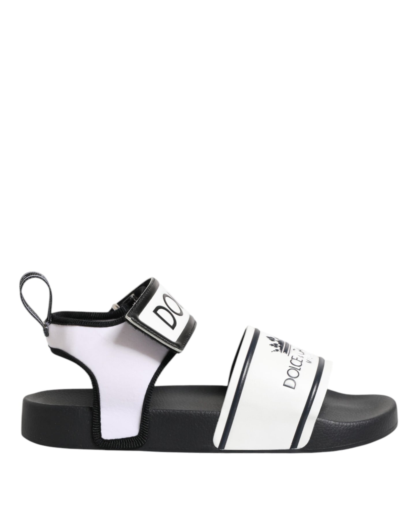 Black White DG Logo Slides Sandals Shoes