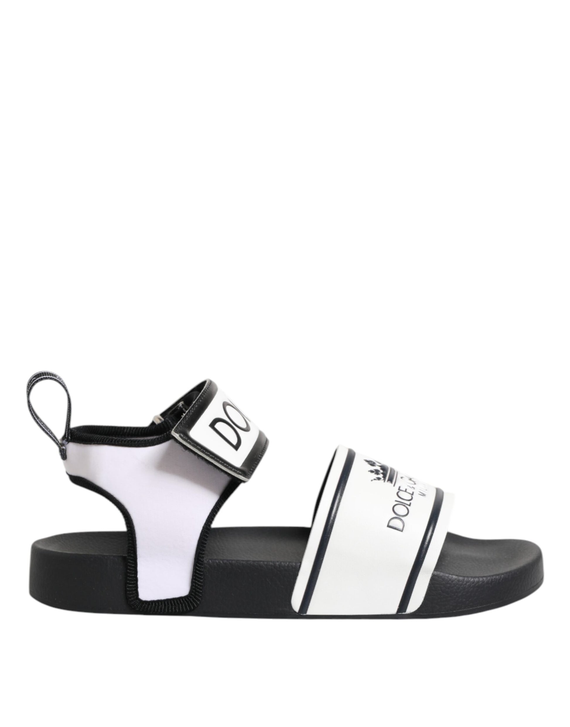 Black White DG Logo Slides Sandals Shoes