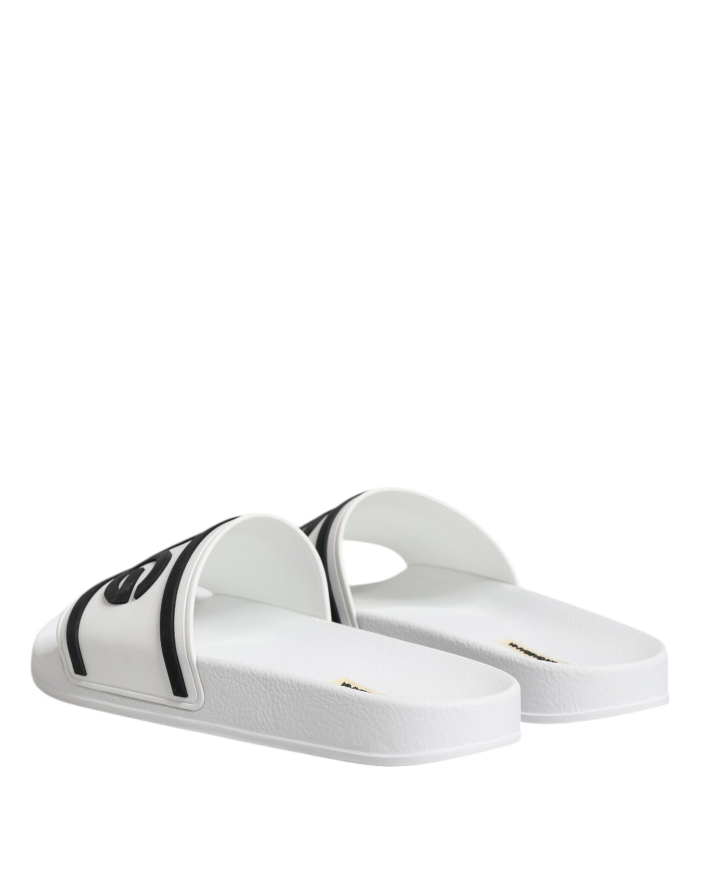 White DG Logo Slides Sandals Beachwear Shoes