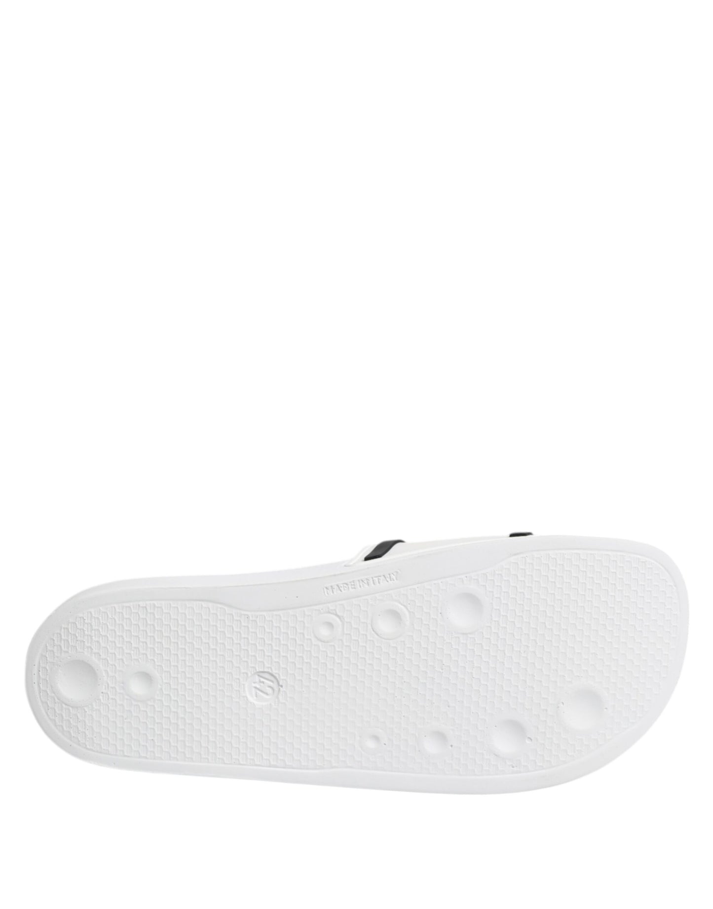 White DG Logo Slides Sandals Beachwear Shoes