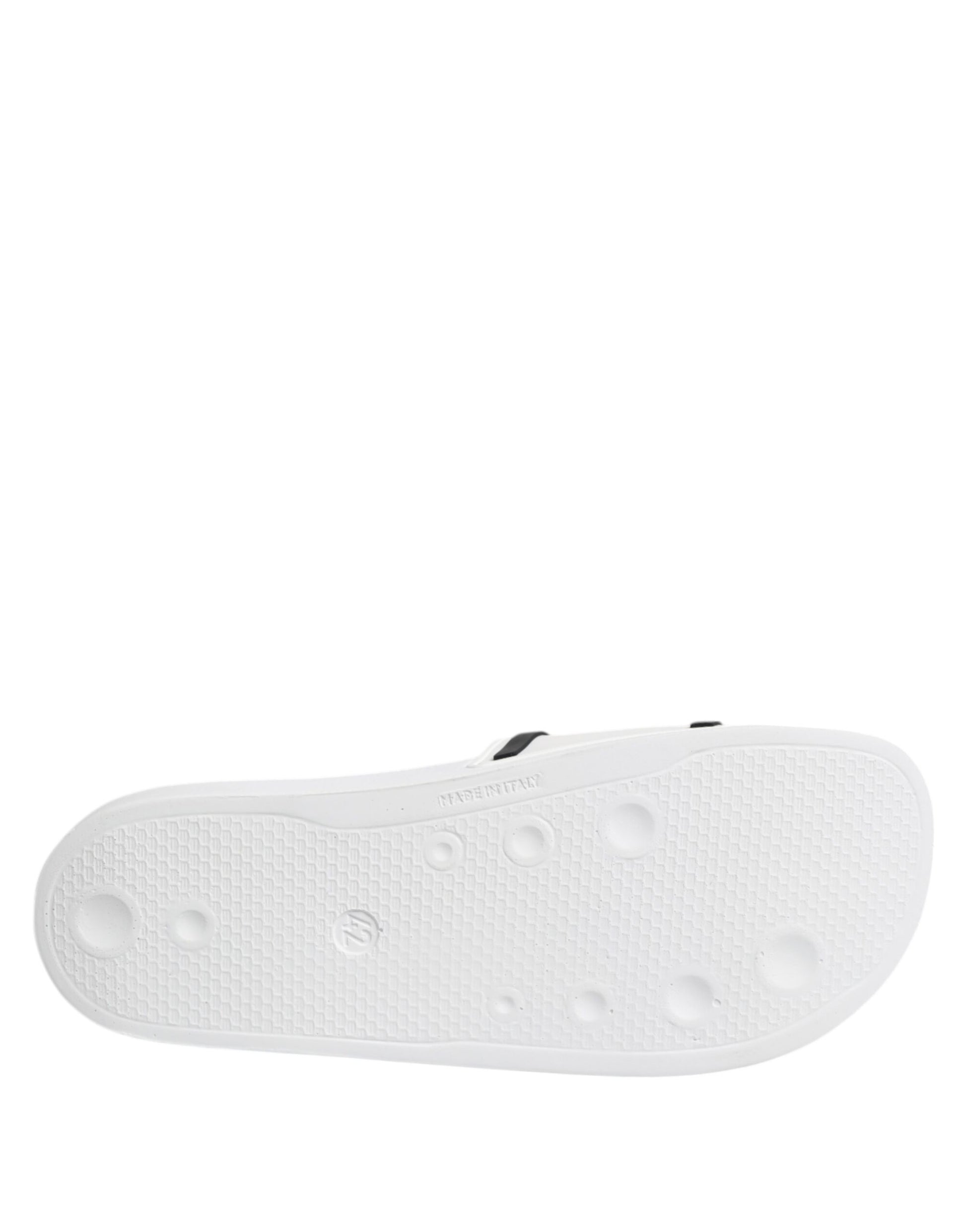 White DG Logo Slides Sandals Beachwear Shoes