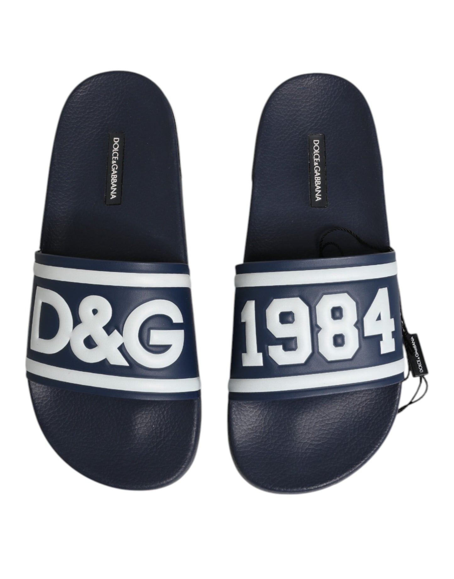 Blue DG Logo Slides Sandals Beachwear Shoes