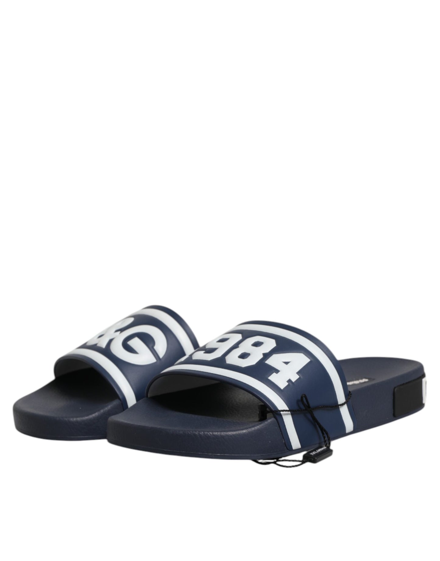 Blue DG Logo Slides Sandals Beachwear Shoes