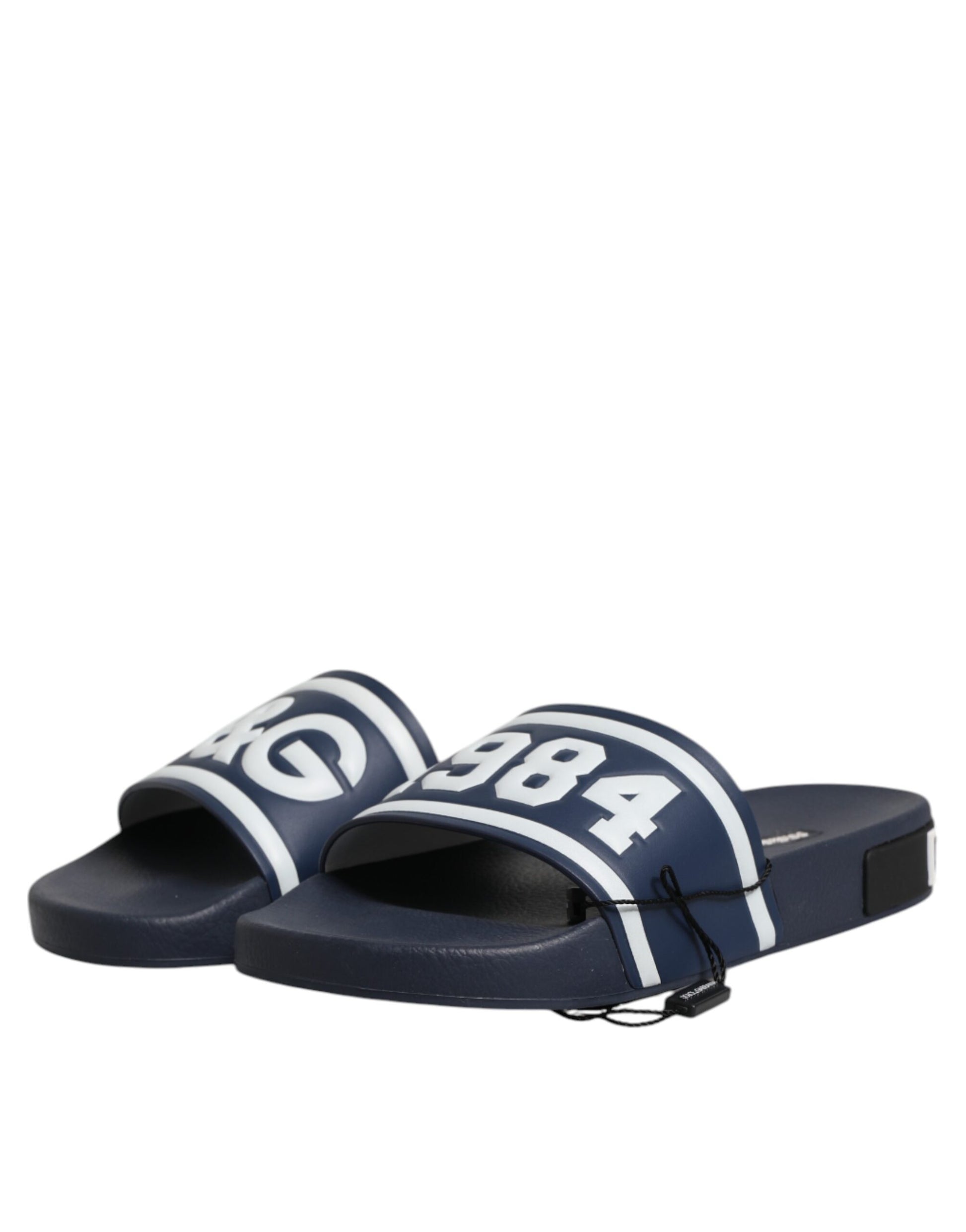 Blue DG Logo Slides Sandals Beachwear Shoes