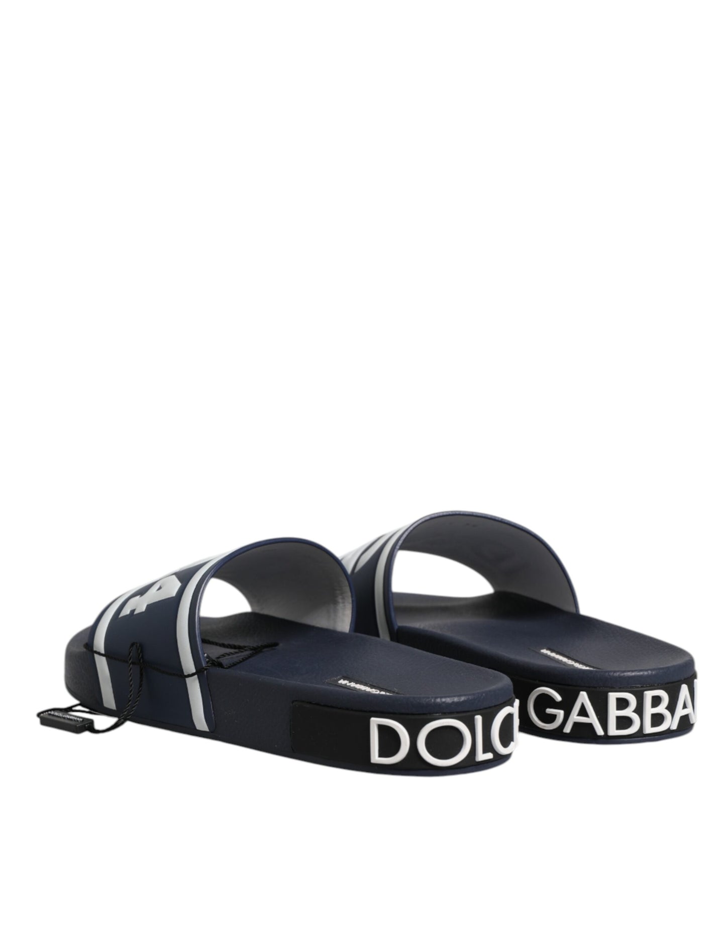 Blue DG Logo Slides Sandals Beachwear Shoes