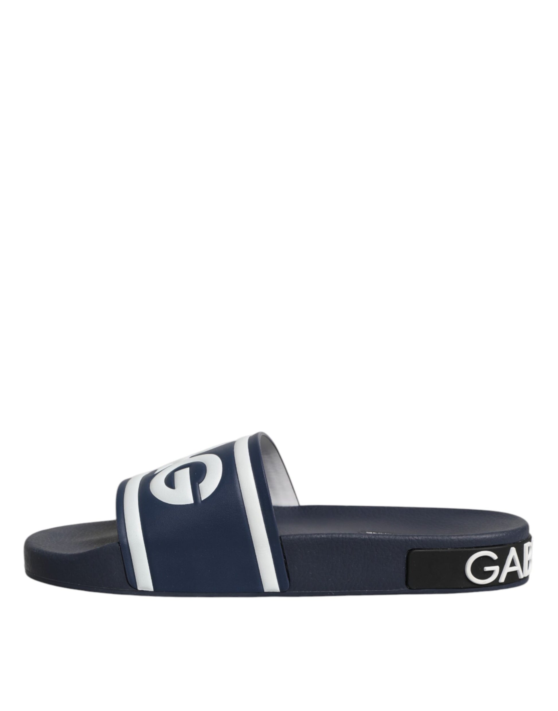Blue DG Logo Slides Sandals Beachwear Shoes