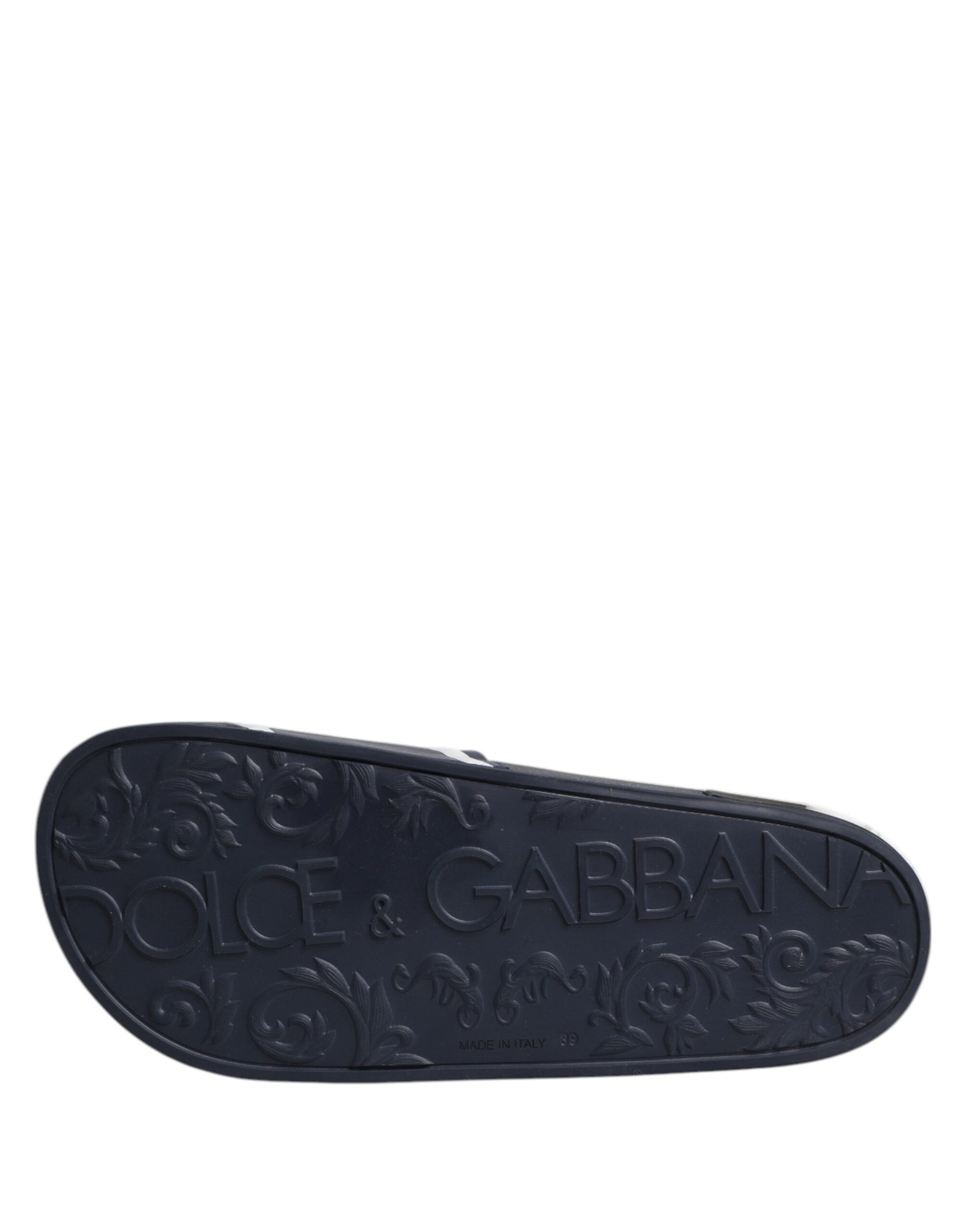 Blue DG Logo Slides Sandals Beachwear Shoes