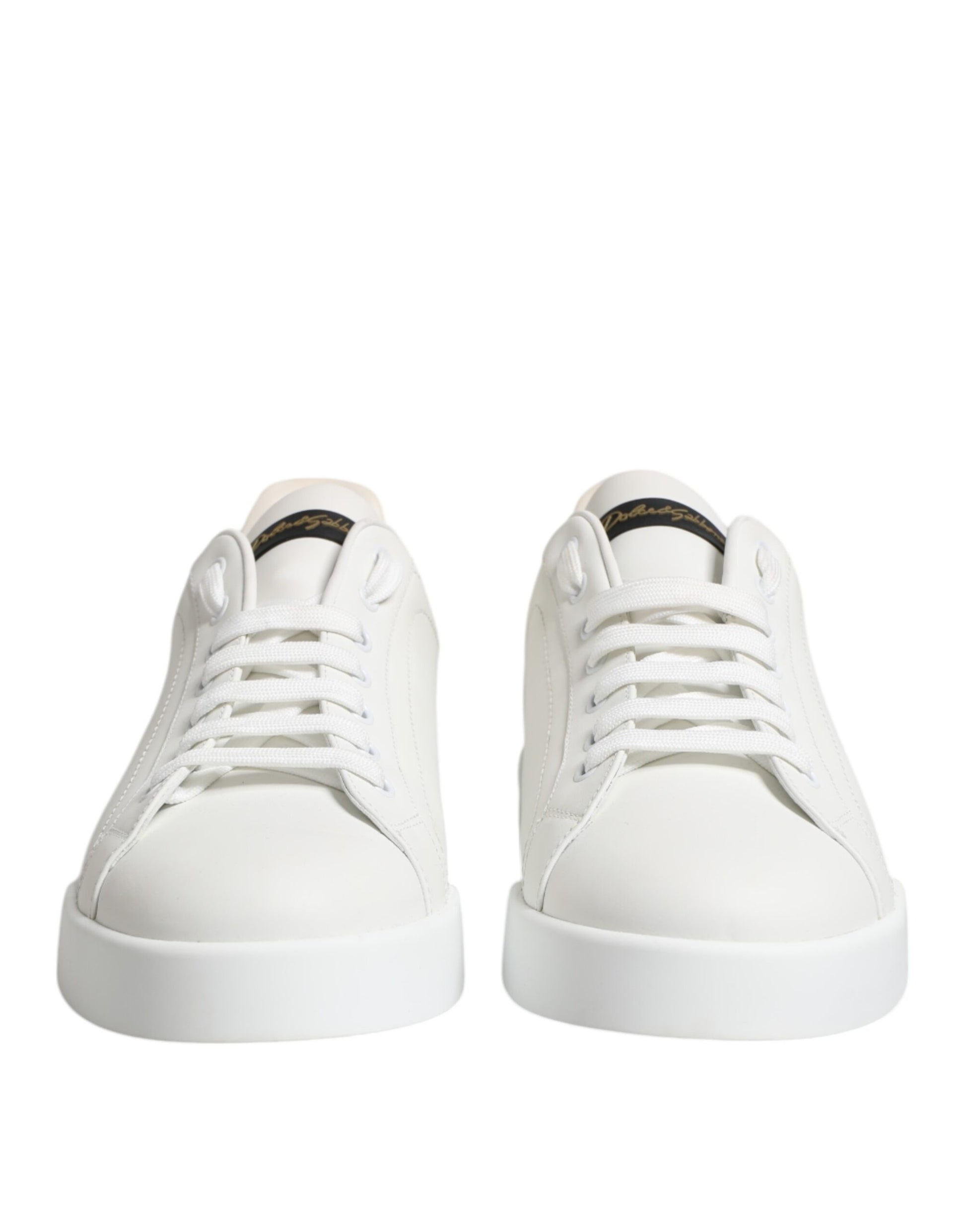 White Leather Lace Up Men Sneakers Shoes