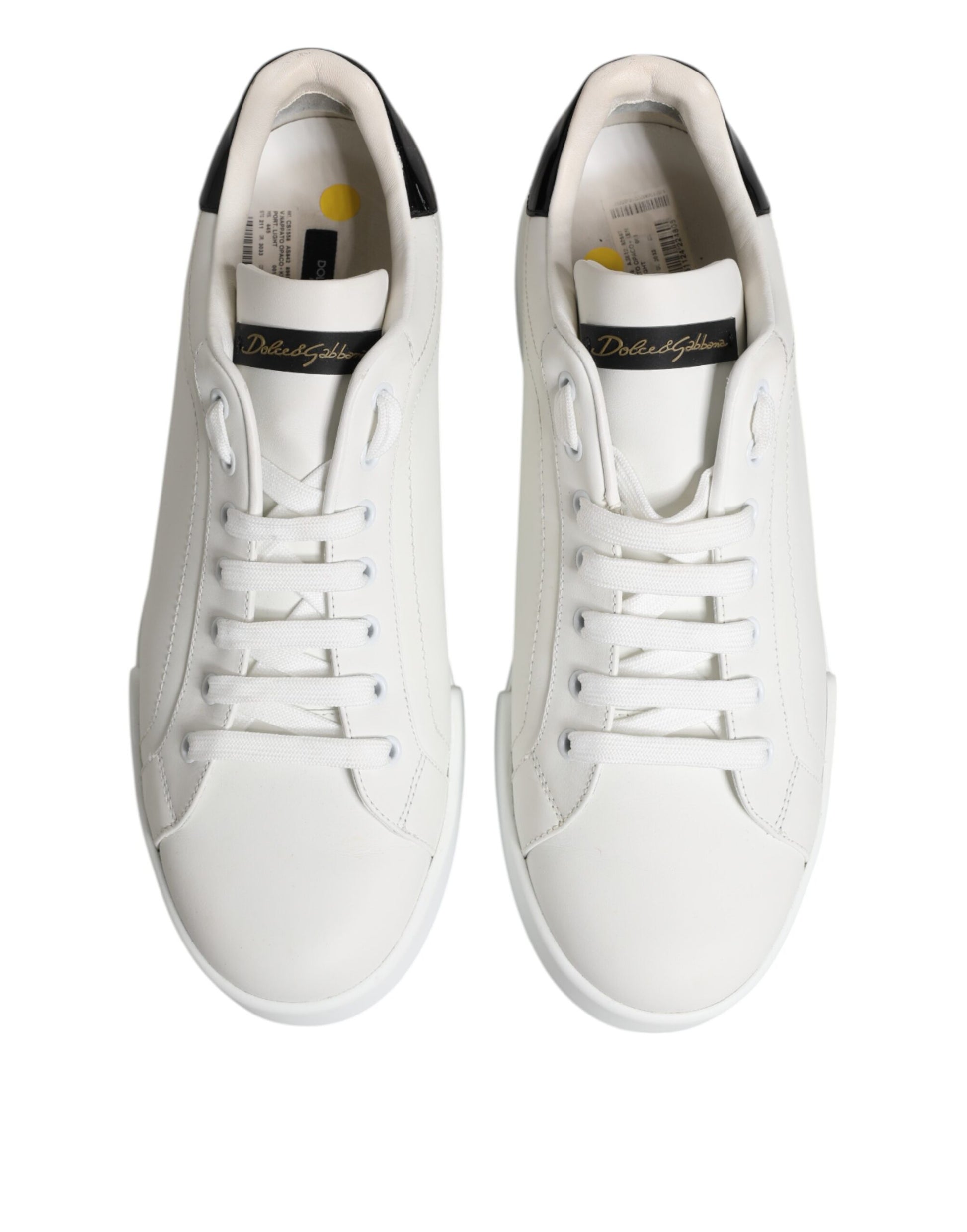 White Leather Lace Up Men Sneakers Shoes