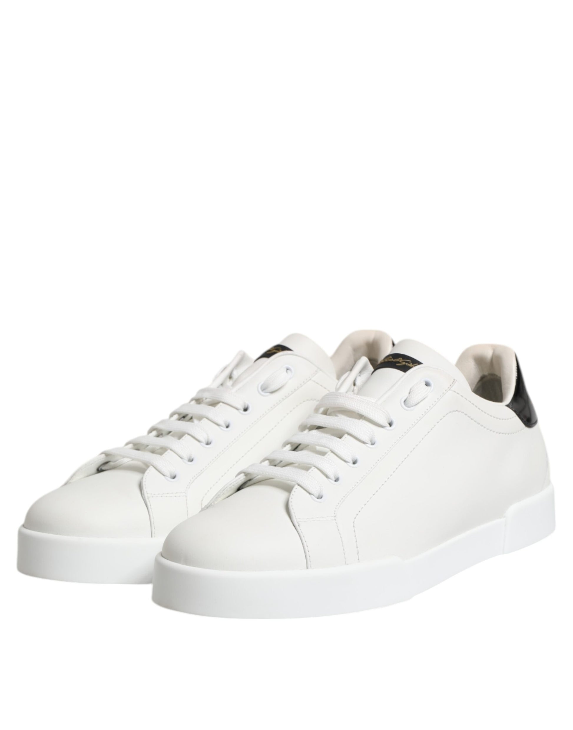 White Leather Lace Up Men Sneakers Shoes