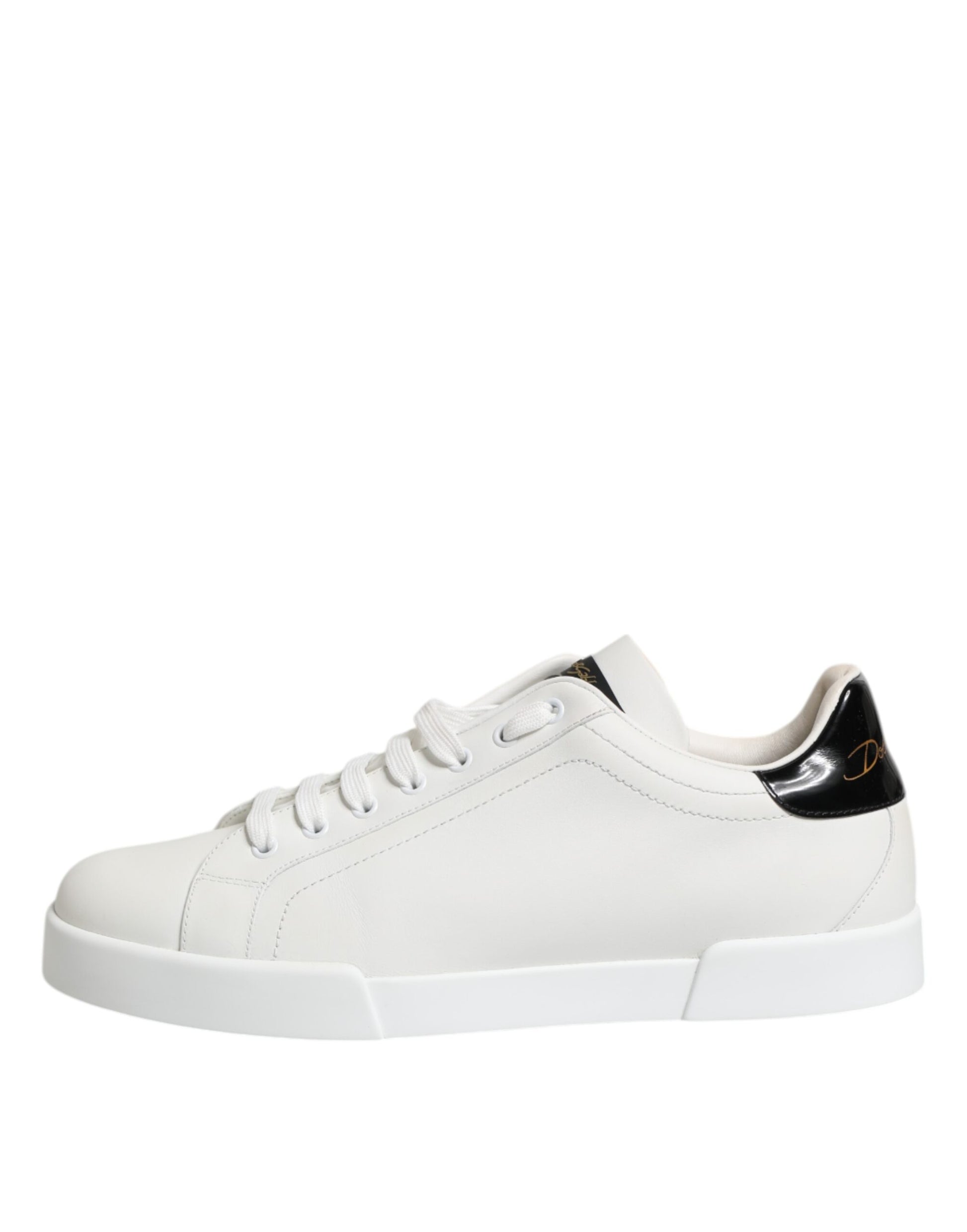 White Leather Lace Up Men Sneakers Shoes