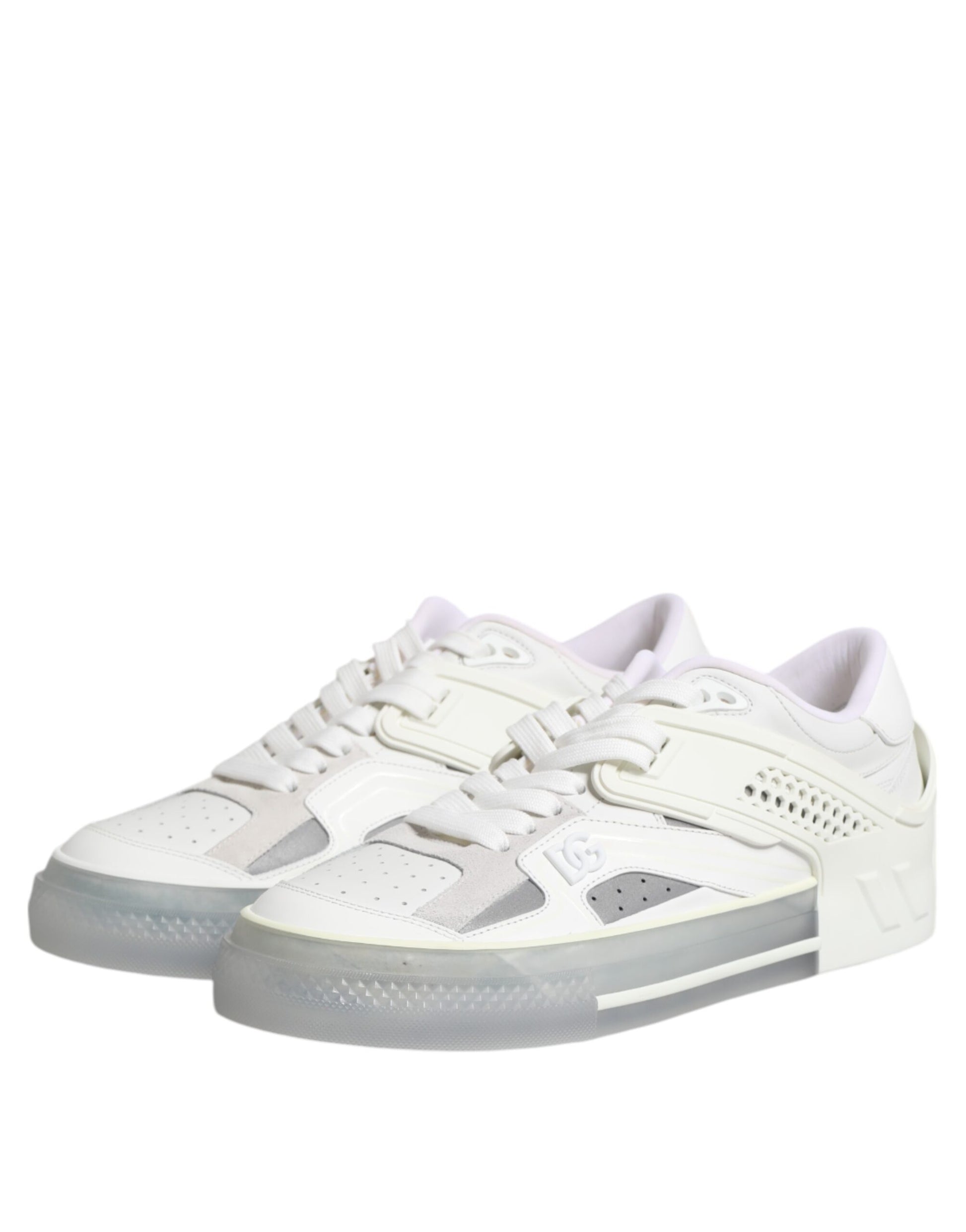 White Low Top DG Embossed Men Sneakers Shoes