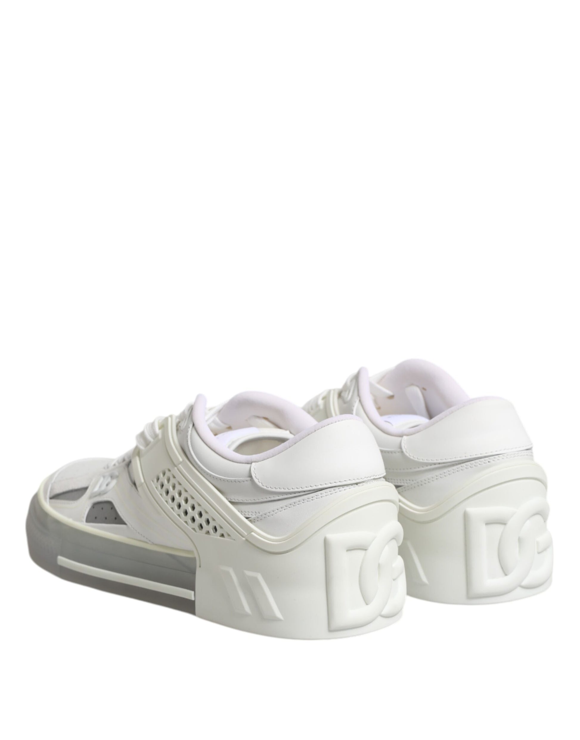 White Low Top DG Embossed Men Sneakers Shoes