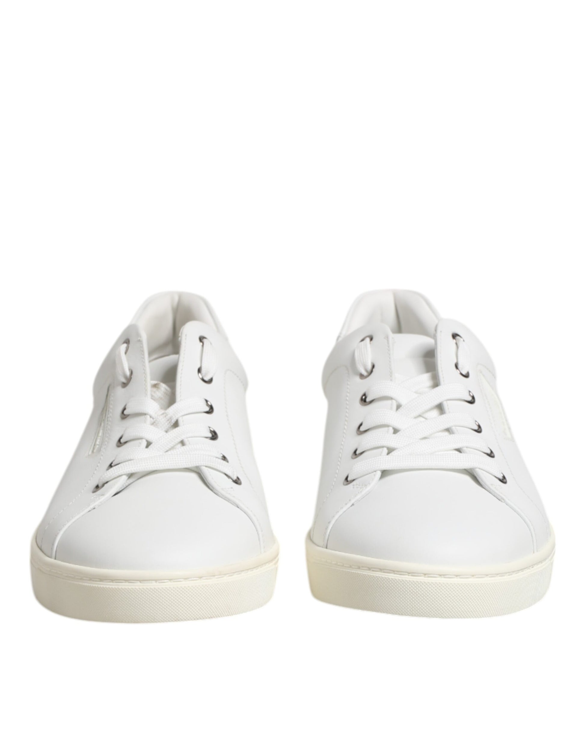 White Leather Low Top Men Sneakers Shoes