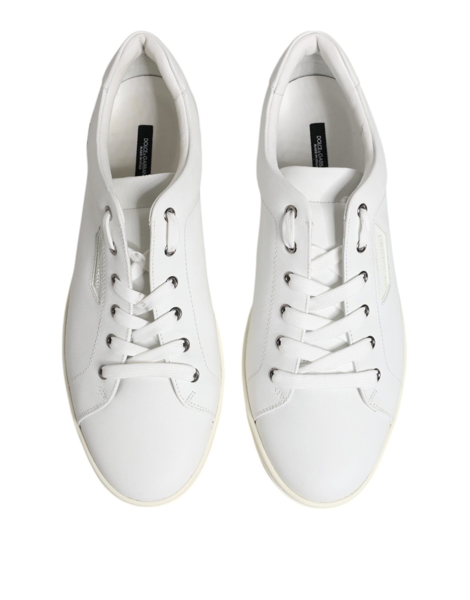 White Leather Low Top Men Sneakers Shoes