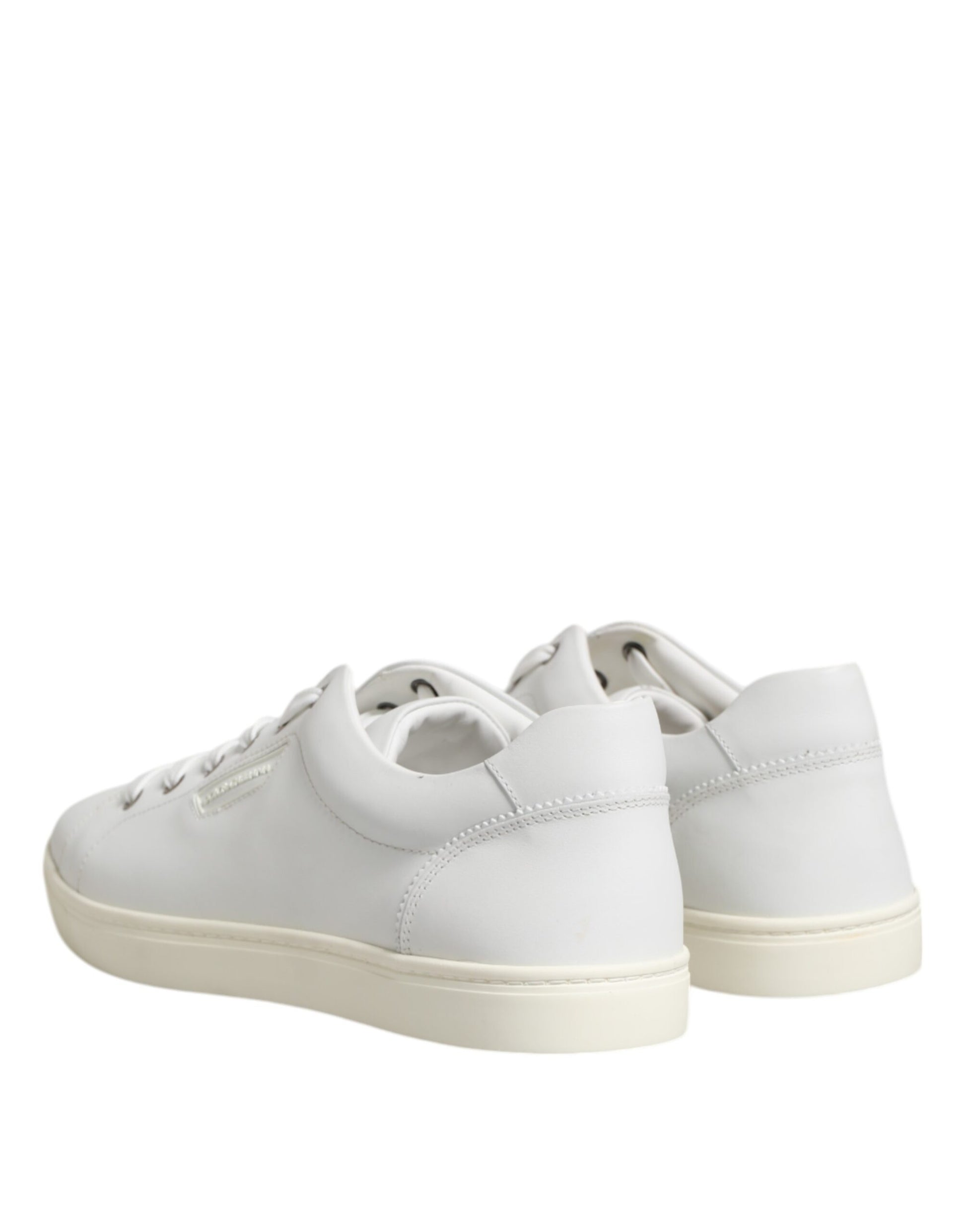 White Leather Low Top Men Sneakers Shoes