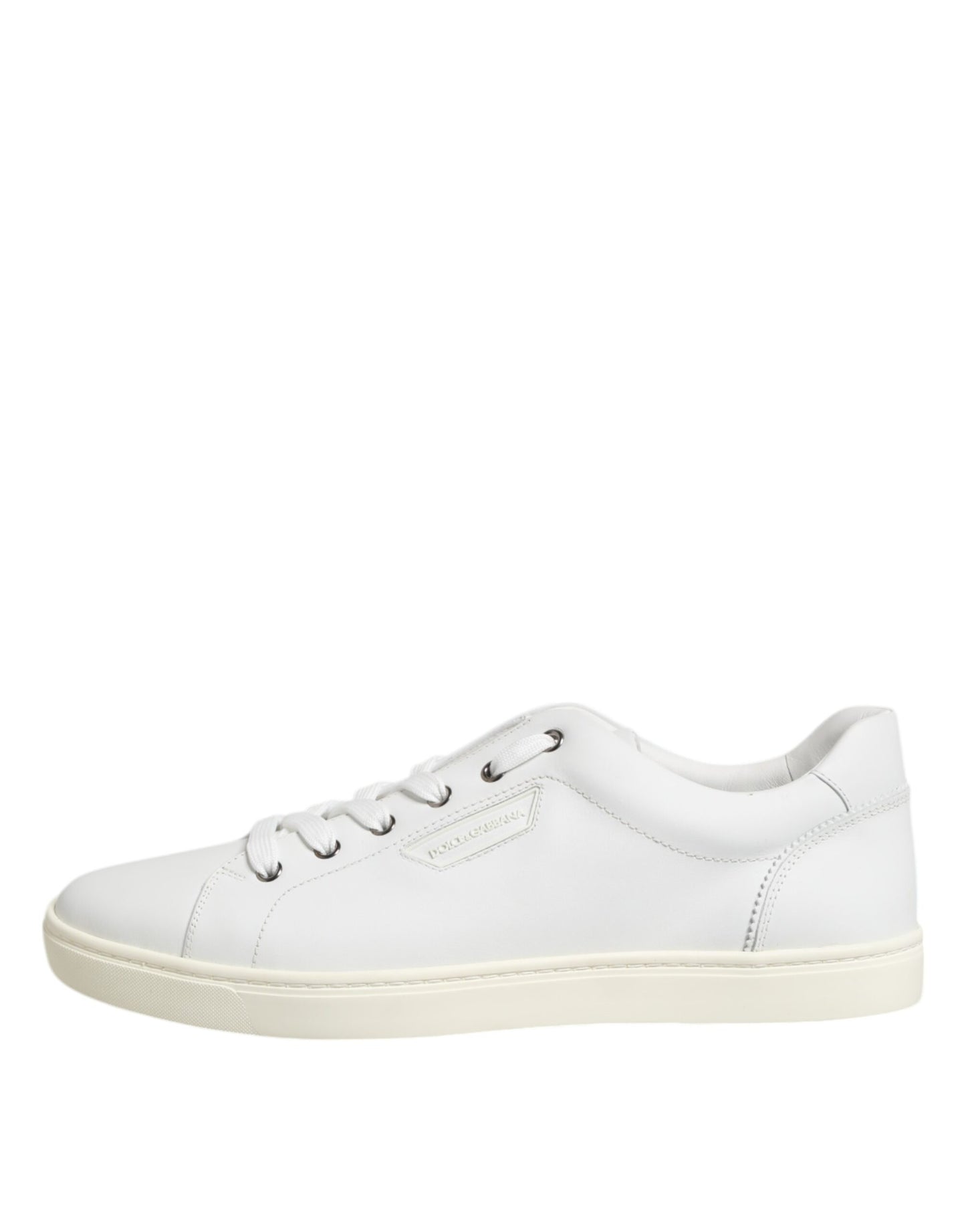 White Leather Low Top Men Sneakers Shoes