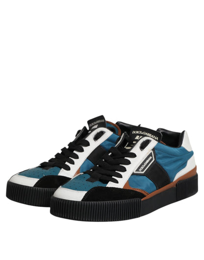 Multicolor Leather Low Top Men Sneakers Shoes