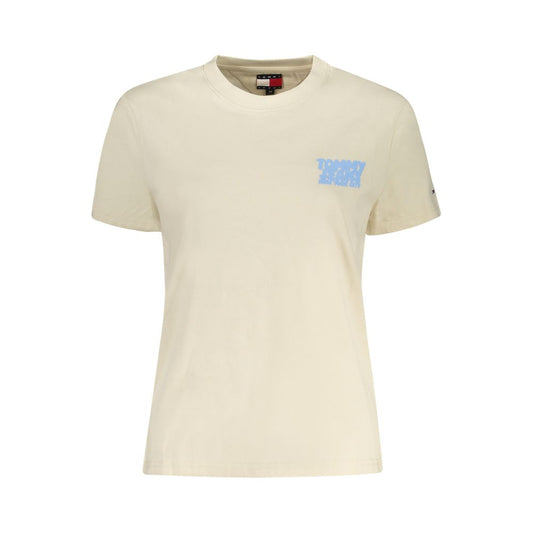 Top Beige Algodón Mujer
