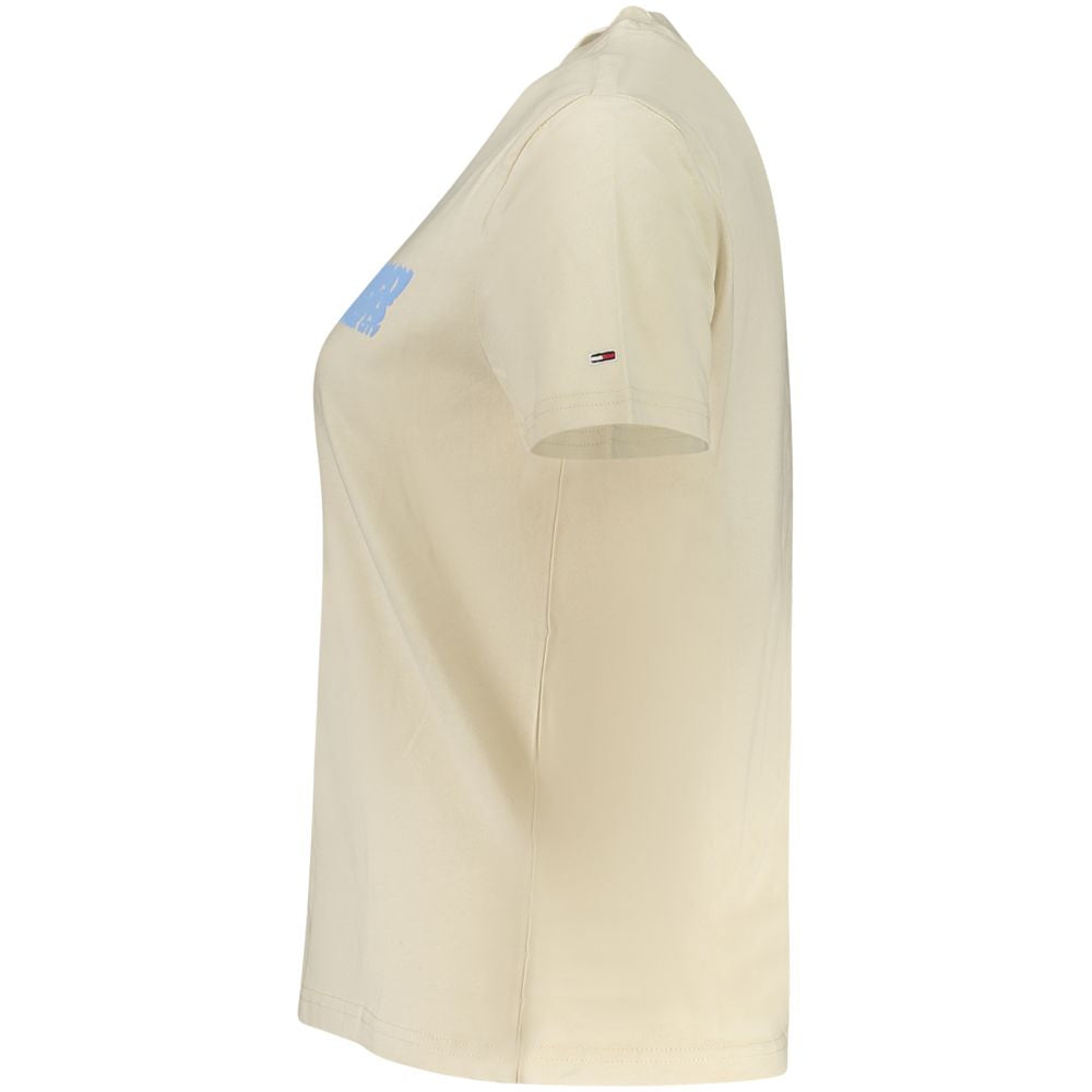 Top Beige Algodón Mujer