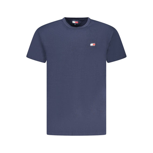 Camiseta azul de algodón para hombre