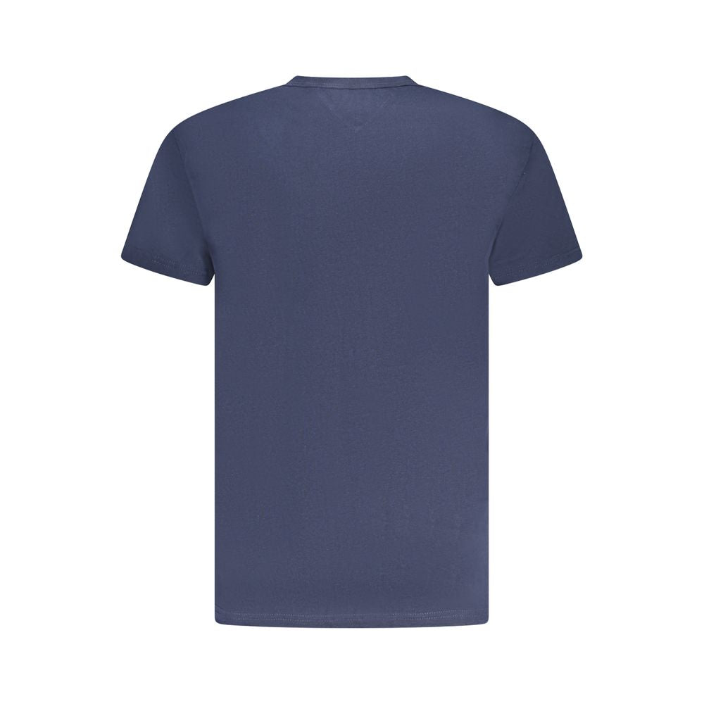Camiseta azul de algodón para hombre