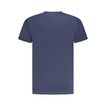 Camiseta azul de algodón para hombre