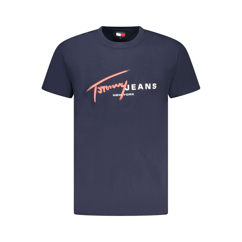 Blue Cotton Men T-Shirt