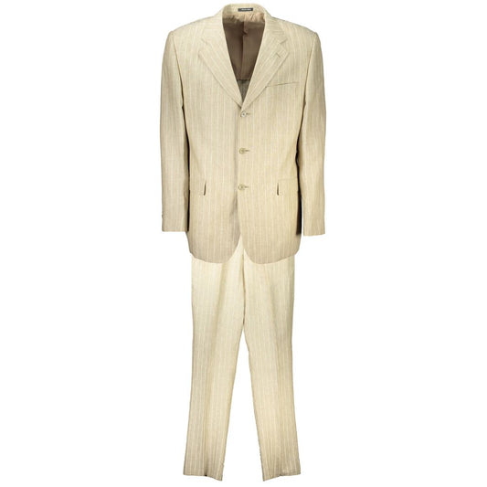 Beige Polyester Suit