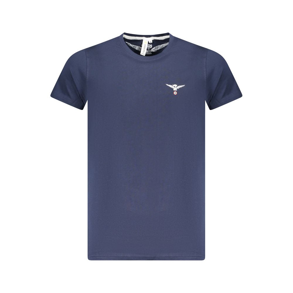 Camiseta azul de algodón