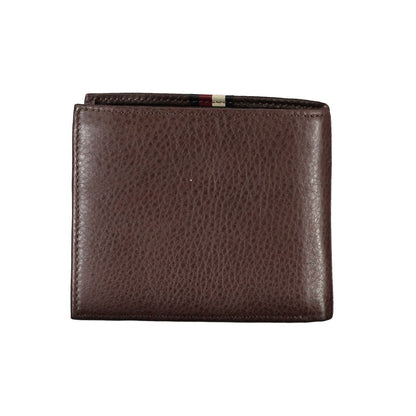 Cartera de piel marrón