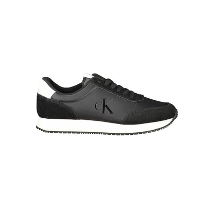 Zapatilla de poliéster negra