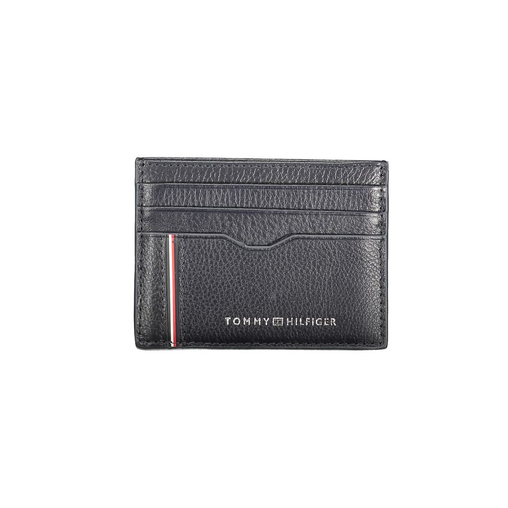 Cartera de piel azul