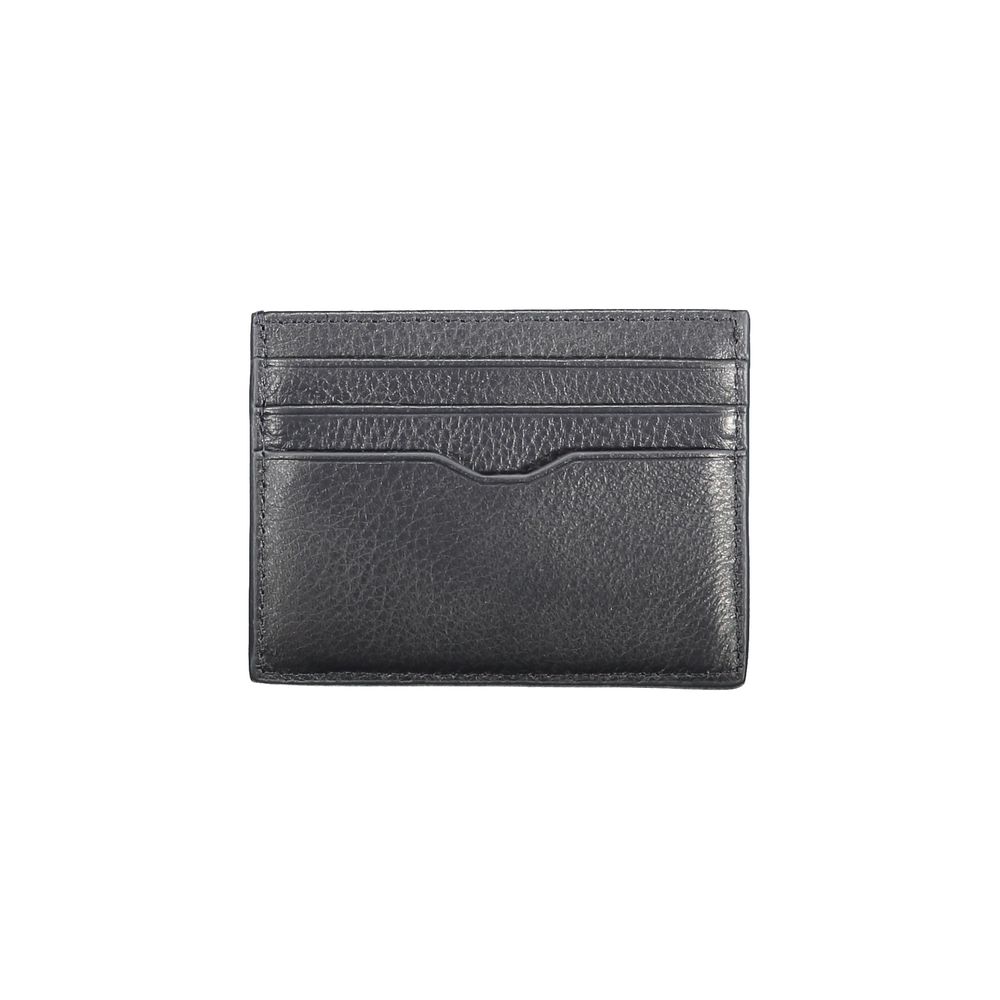 Cartera de piel azul
