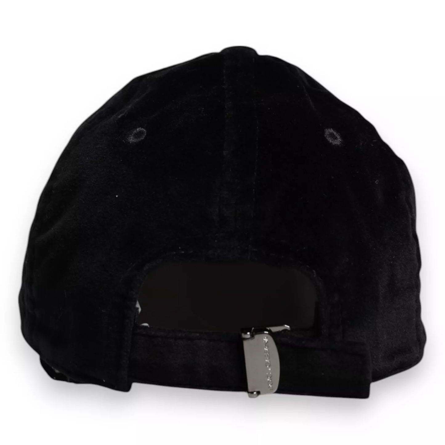Black Cotton 6 Panels Baseball Cap Hat