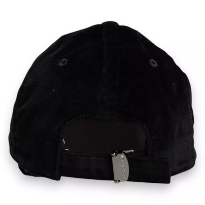 Black Cotton 6 Panels Baseball Cap Hat