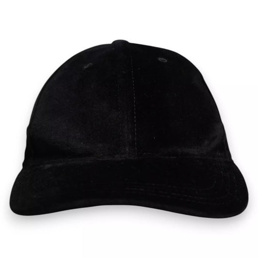 Black Cotton 6 Panels Baseball Cap Hat