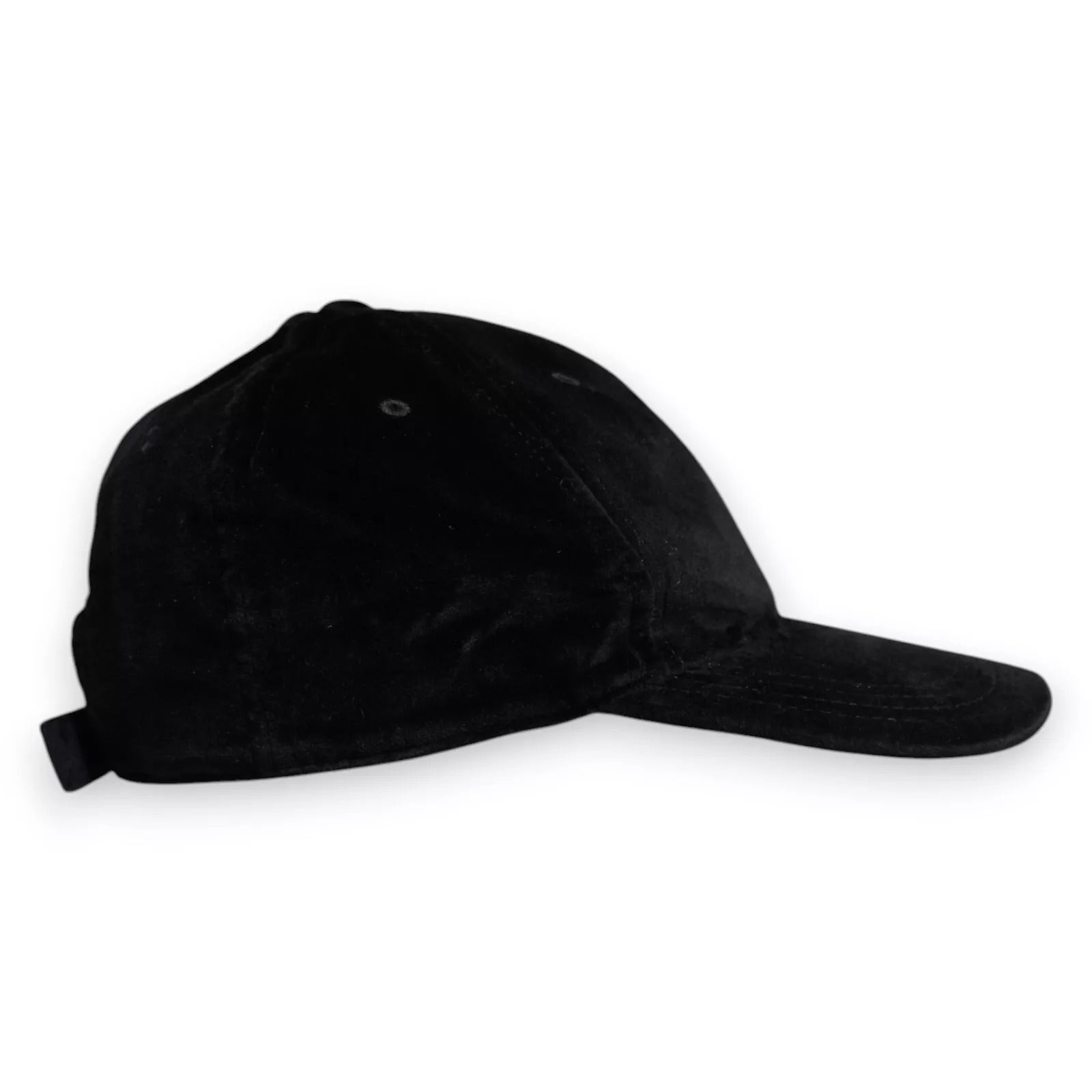 Black Cotton 6 Panels Baseball Cap Hat