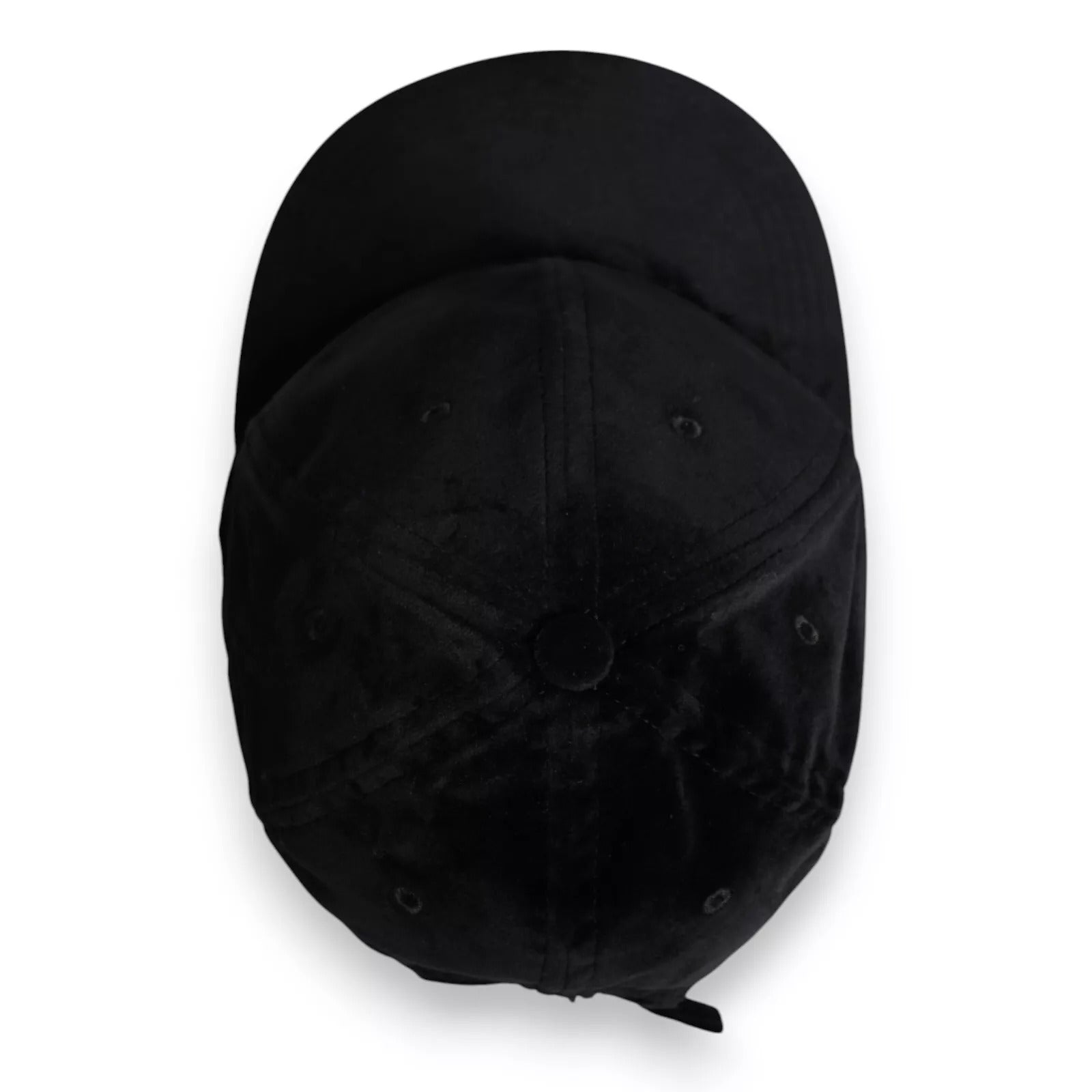 Black Cotton 6 Panels Baseball Cap Hat
