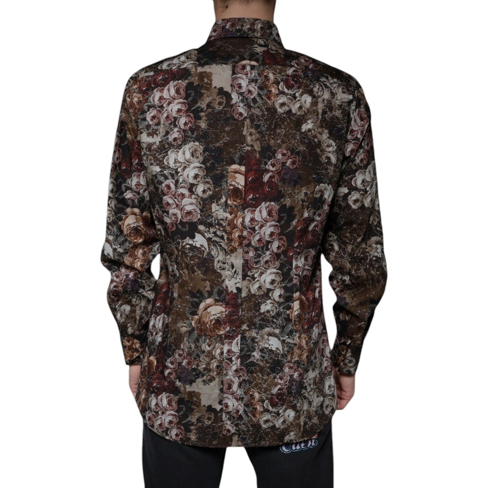 Multicolor Floral GOLD Cotton Men Dress Shirt