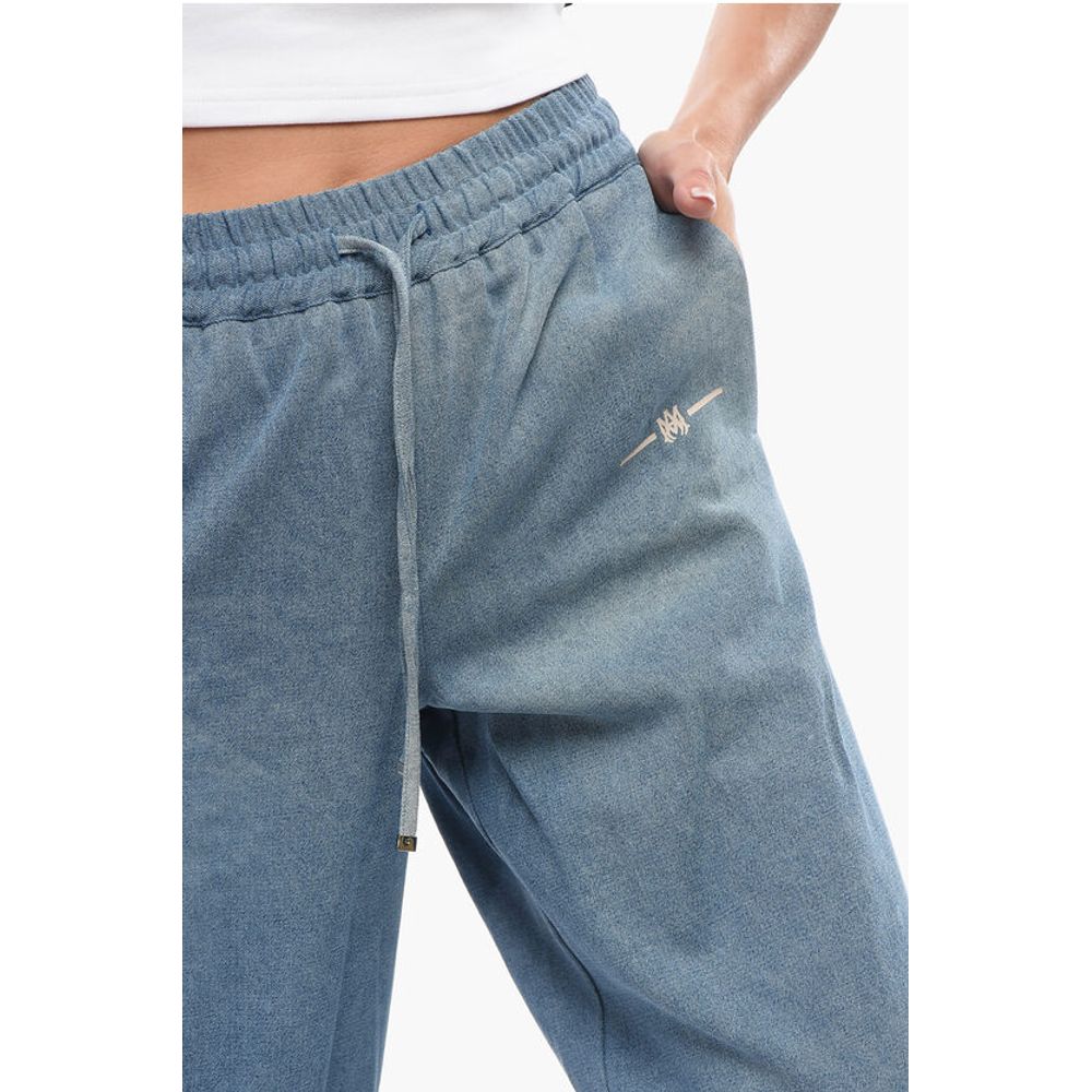 Lounge Fit Denim Pants With Drawstrings