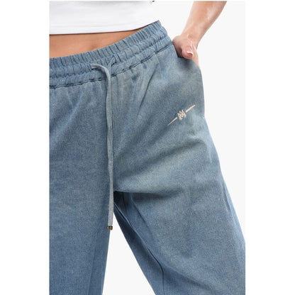 Lounge Fit Denim Pants With Drawstrings