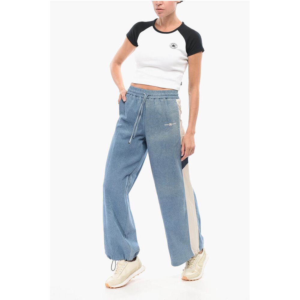 Lounge Fit Denim Pants With Drawstrings