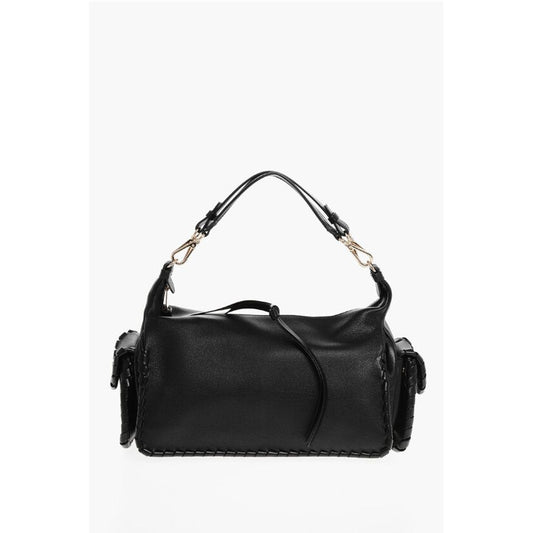 Textured Leather NAHIR Shoulder Bag