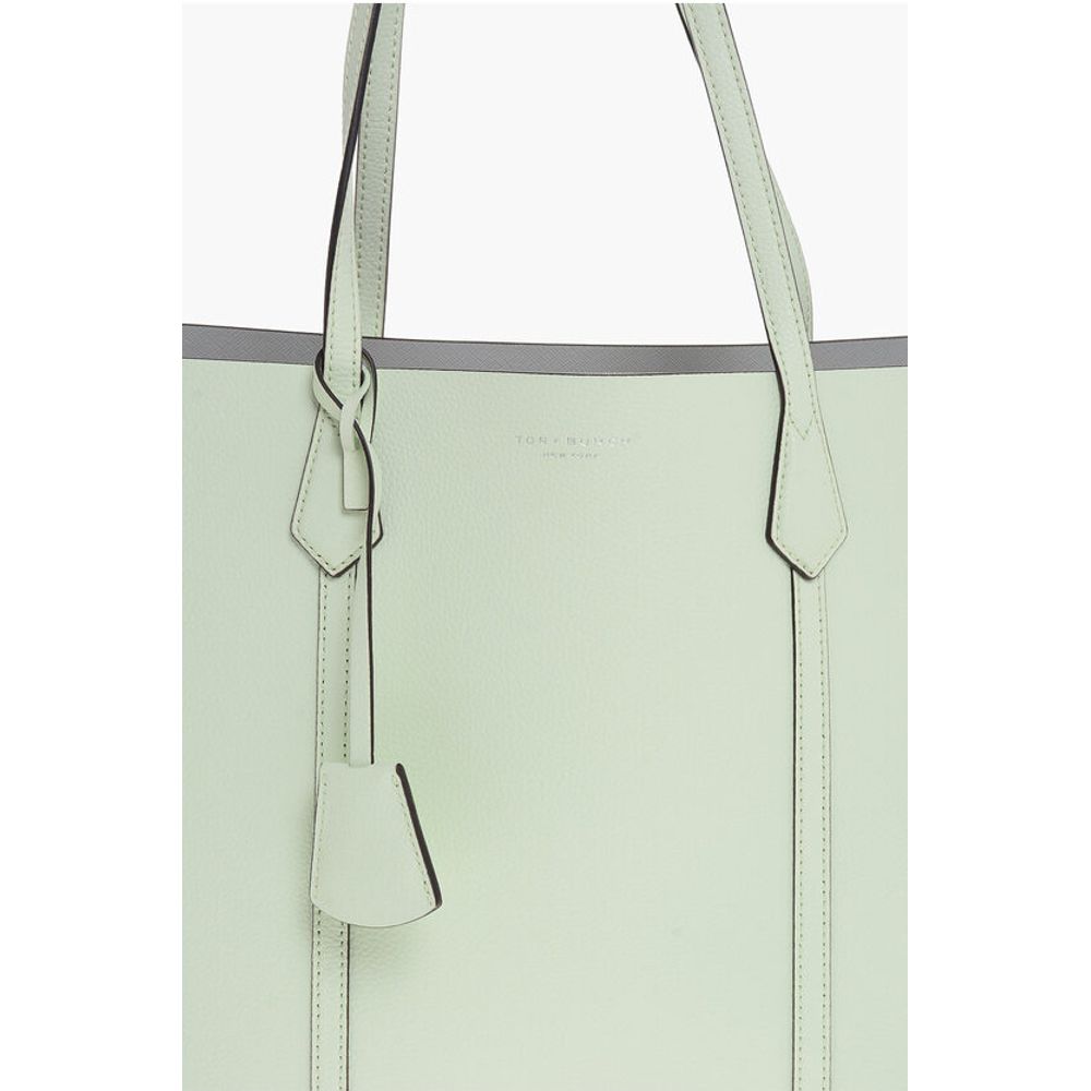 Textured Leather PERRY Tote Bag with 3 Compartments