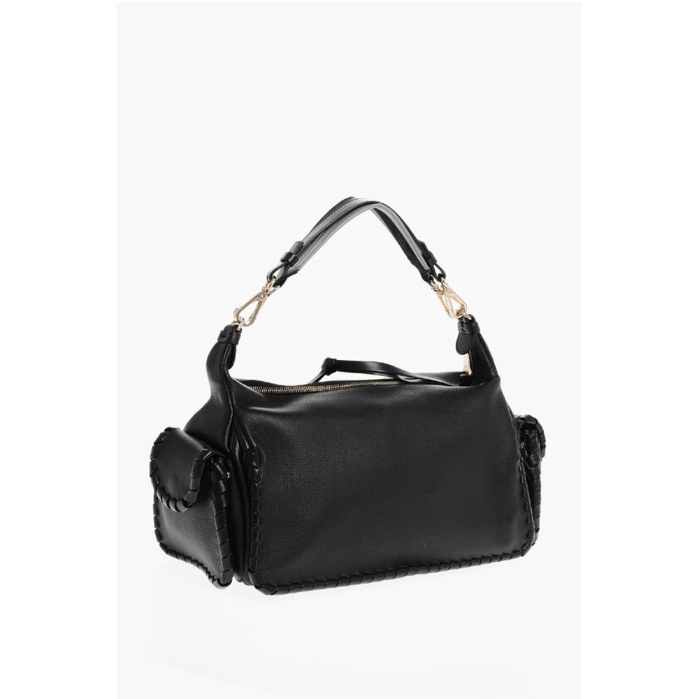 Textured Leather NAHIR Shoulder Bag