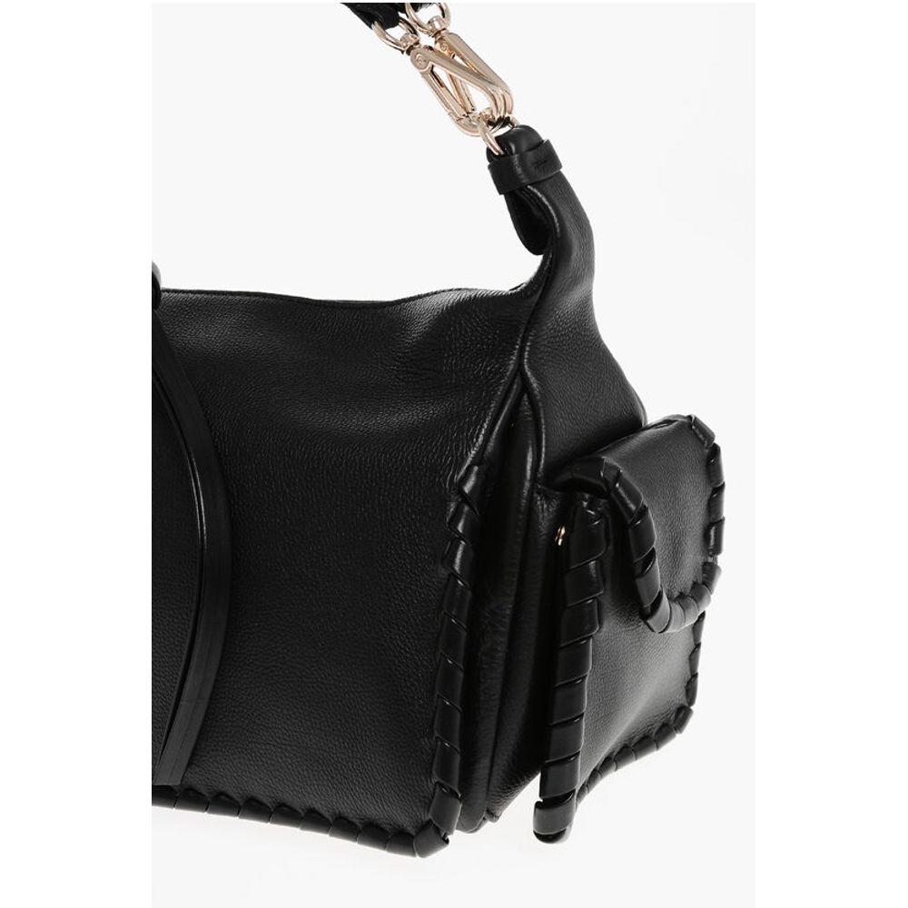 Textured Leather NAHIR Shoulder Bag